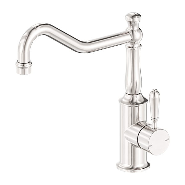Nero York Kitchen Mixer Hook Spout with Metal Lever