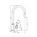 Nero York Pull Out Sink Mixer with Vegie Spray Function with Metal Lever