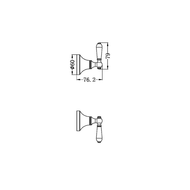 Nero York Wall Top Assemblies with Metal Lever