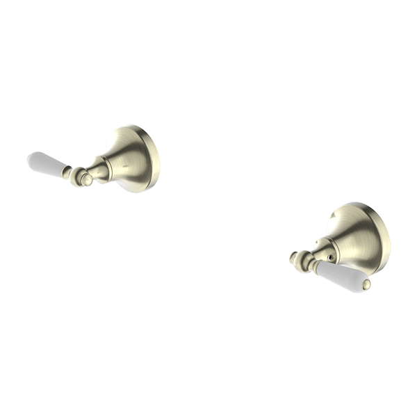 Nero York Wall Top Assemblies with White Porcelain Lever