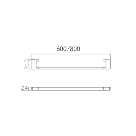 Nero Pearl Single Towel Rail