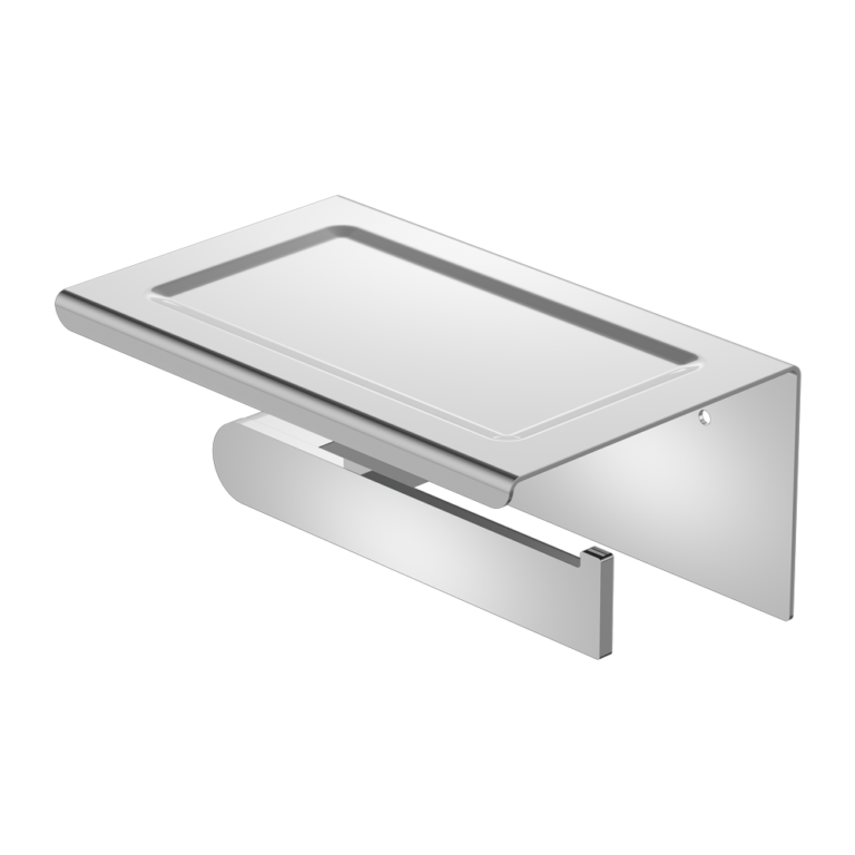 Nero Bianca Toilet Roll Holder with Phone Holder