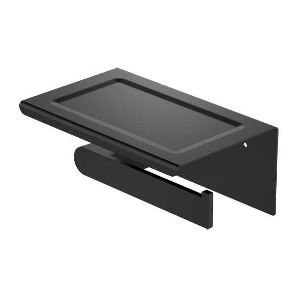 Nero Bianca Toilet Roll Holder with Phone Holder