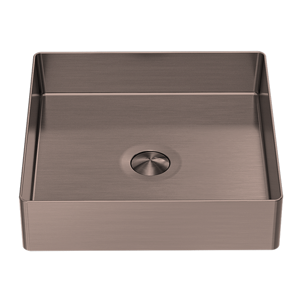 Nero Opal Square 400mm Stainless Steel Basin