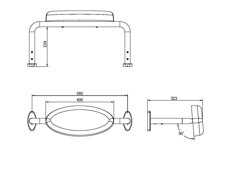 Nero Mecca Care DDA Accessible Toilet Backrest