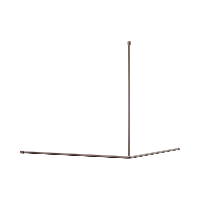 Nero Mecca Care Curtain Rail 1200x1200mm 90 Degree