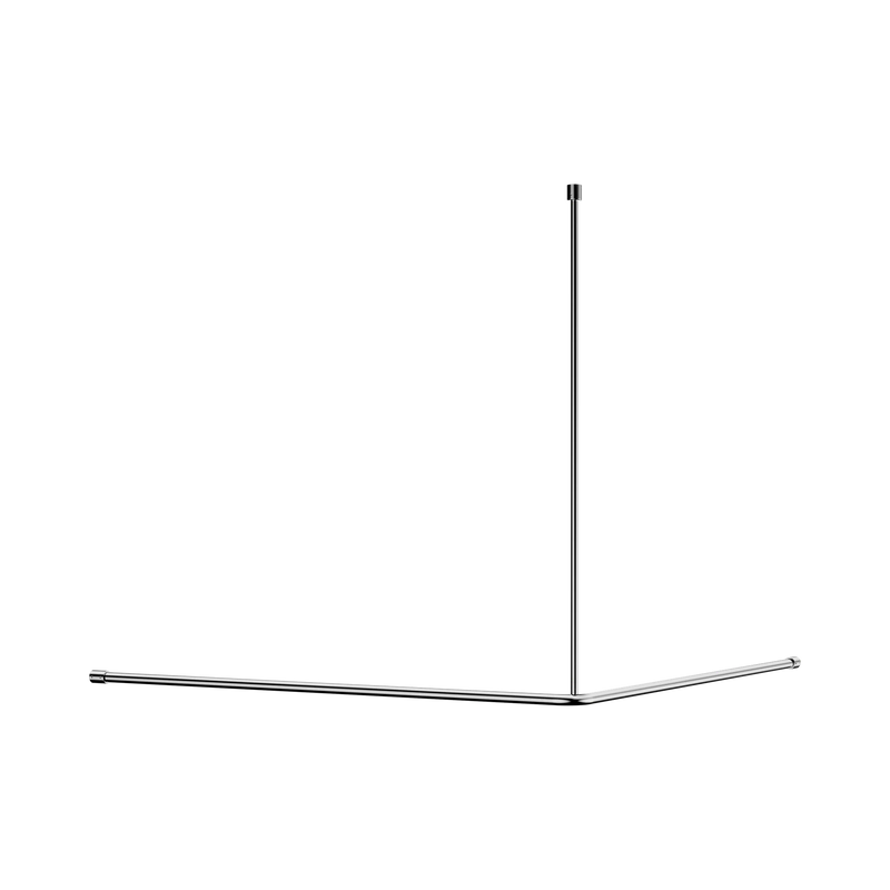 Nero Mecca Care Curtain Rail 1200x1200mm 90 Degree
