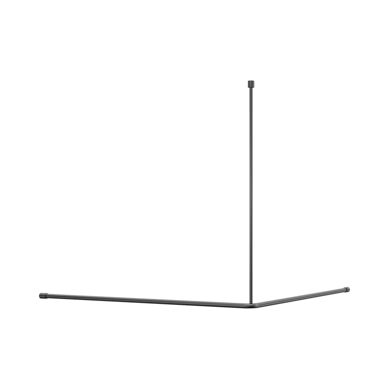 Nero Mecca Care Curtain Rail 1200x1200mm 90 Degree