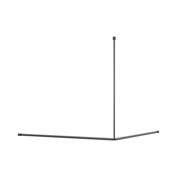 Nero Mecca Care Curtain Rail 1200x1200mm 90 Degree