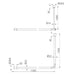 Nero Mecca Care Curtain Rail 1200x1200mm 90 Degree