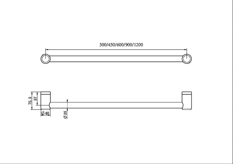 Nero Mecca Care 25mm Grab Rail