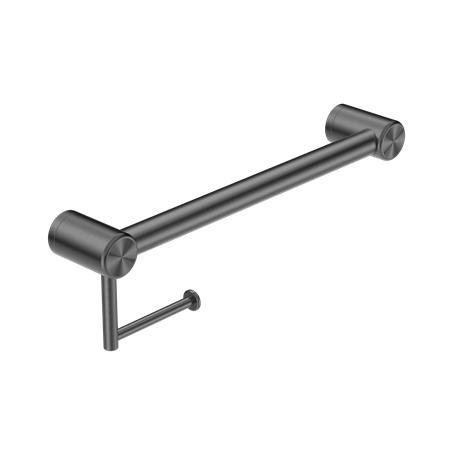 Nero Mecca Care 32mm Grab Rail with Toilet Roll Holder 450mm
