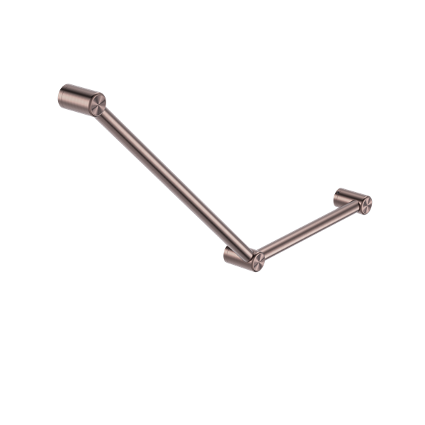 Nero Mecca Care 32mm Ambulant Toilet Grab Rail 45 Degree 750x450mm