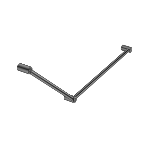 Nero Mecca Care 32mm DDA Accessible Toilet Grab Rail Set 45 Degree 750X900mm