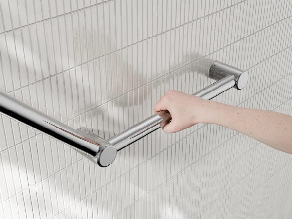 Nero Mecca Care 32mm Ambulant Toilet Grab Rail 45 Degree 750x450mm