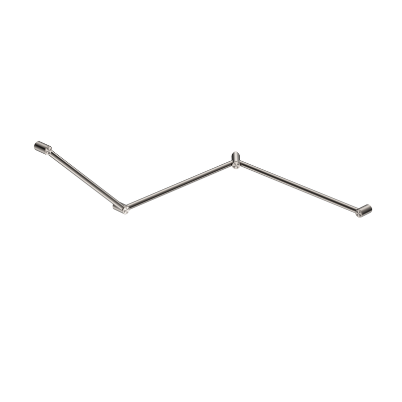 Nero Mecca Care 32mm DDA Accessible Toilet Grab Rail Set 45 Degree Continuous 750X965X1025mm