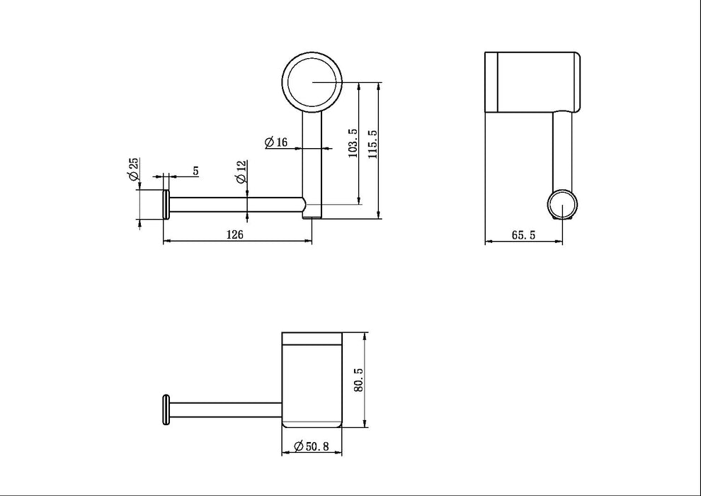 Nero Mecca Care Heavy Duty Toilet Roll Holder