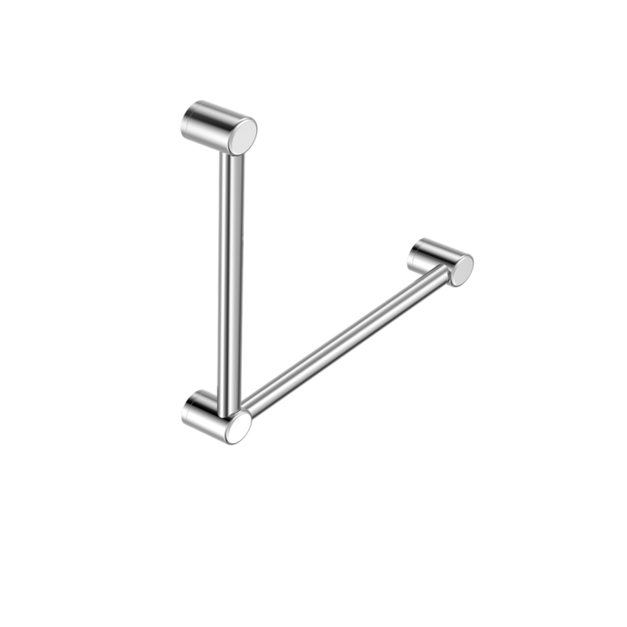 Nero Mecca Care 32mm Ambulant Toilet Grab Rail 90 Degree 450x450mm