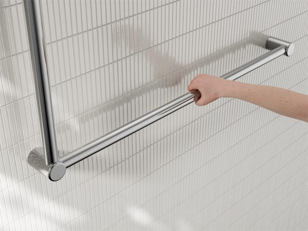 Nero Mecca Care 32mm DDA Accessible Toilet Grab Rail Set 90 Degree 600X1000mm