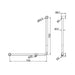 Nero Mecca Care 32mm 90 Degree NZ4121 Accessible Toilet Grab Rail 750X750mm