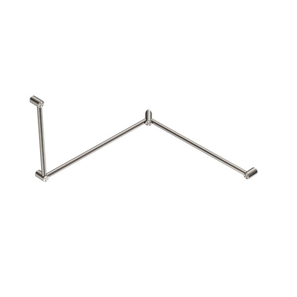 Nero Mecca Care 32mm DDA Accessible Toilet Grab Rail Set 90 Degree Continuous 600X1065X1025mm