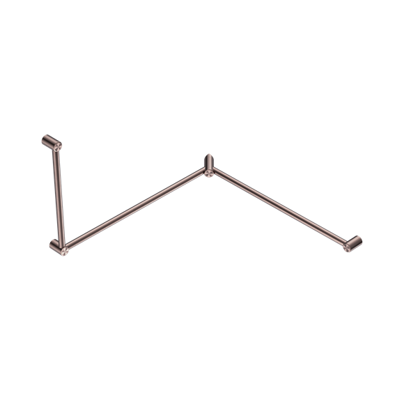 Nero Mecca Care 32mm DDA Accessible Toilet Grab Rail Set 90 Degree Continuous 600X1065X1025mm