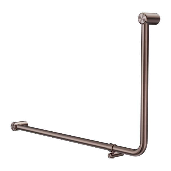Nero Mecca Care 32mm DDA Accessible Toilet 90 Degree Bent Tube Grab Rail 600X1000mm