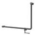 Nero Mecca Care 32mm DDA Accessible Toilet 90 Degree Bent Tube Grab Rail 600X1000mm With Toilet Roll Holder
