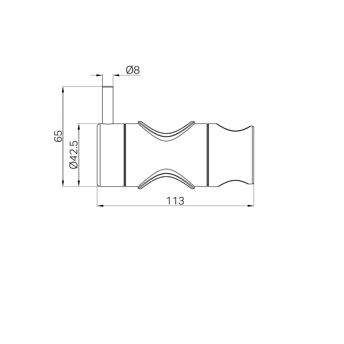 Nero Slider For Mecca Care 32mm Grab Rail Shower Rail Set