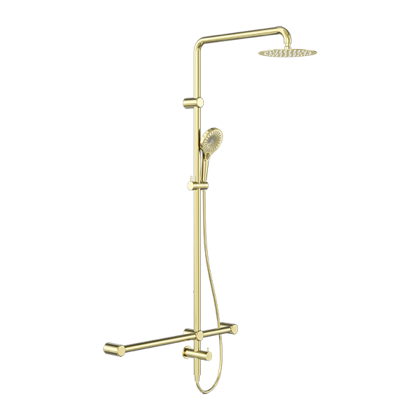 Nero Mecca Care 32mm T Bar Grab Rail 1100x750mm Twin Shower Set