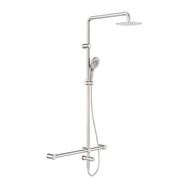 Nero Mecca Care 32mm T Bar Grab Rail 1100x750mm Twin Shower Set