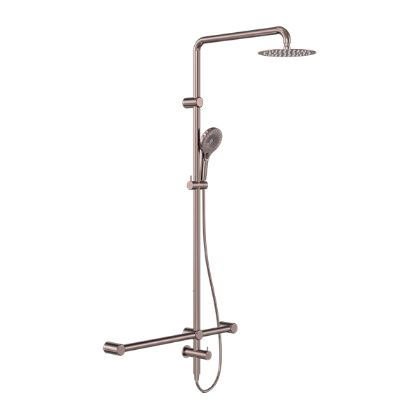 Nero Mecca Care 32mm T Bar Grab Rail 1100x750mm Twin Shower Set