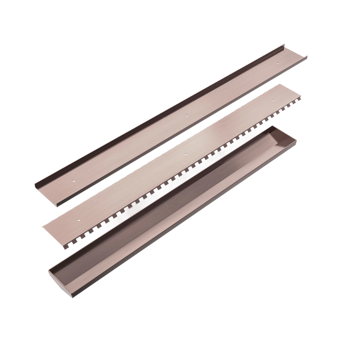 Nero Tile Insert V Channel 900x106mm Floor Grate Without Outlet