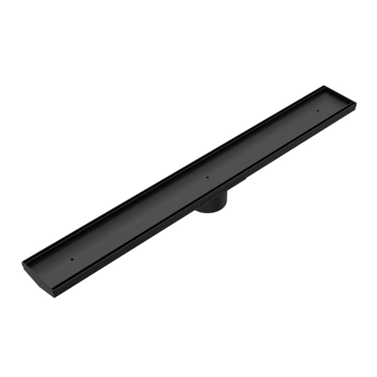 Nero Tile Insert V Channel Floor Grate 89MM Outlet with Hole Saw
