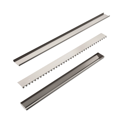 Nero Tile Insert V Channel 900x82mm Floor Grate Without Outlet