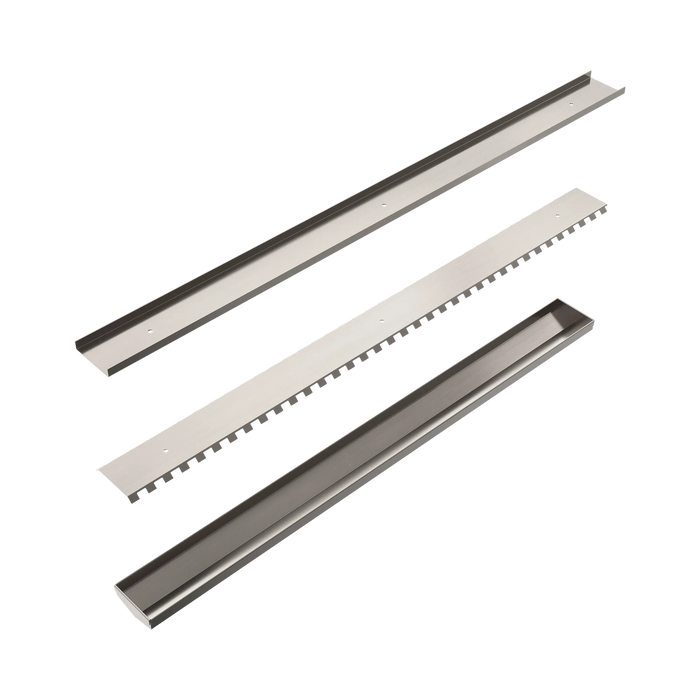 Nero Tile Insert V Channel 900x82mm Floor Grate Without Outlet