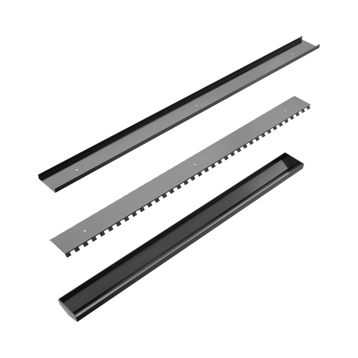 Nero Tile Insert V Channel 900x82mm Floor Grate Without Outlet