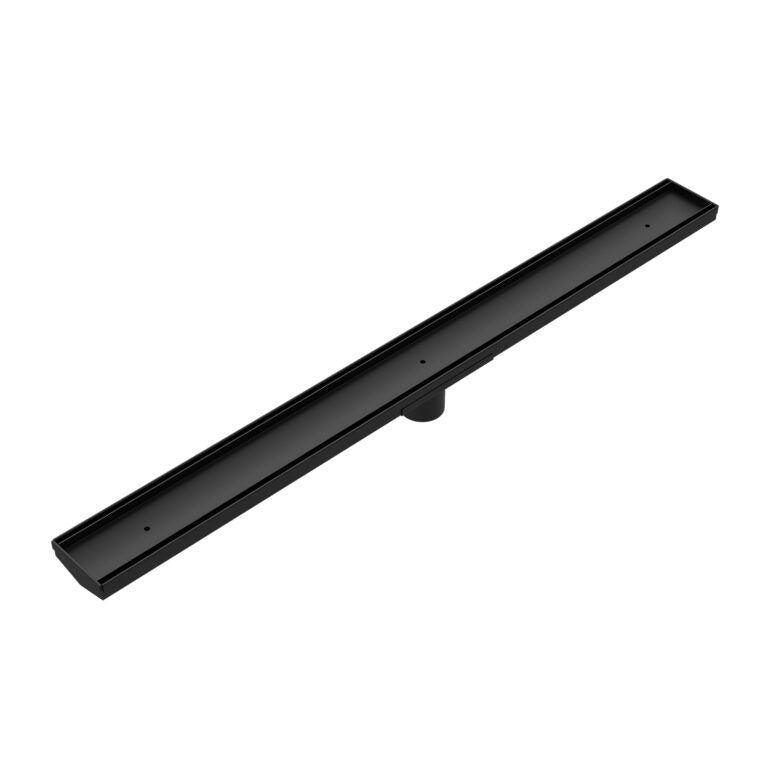 Nero Tile Insert V Channel Floor Grate 50mm Outlet with Hole Saw
