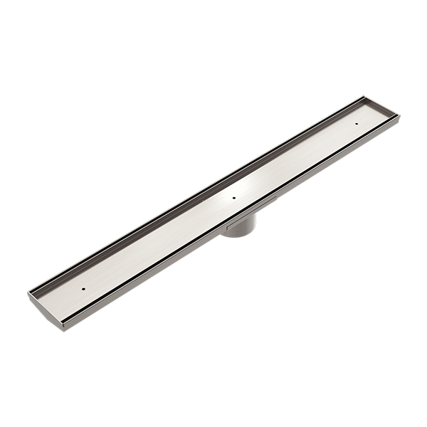 Nero Tile Insert V Channel Floor Grate 80mm Outlet with Hole Saw