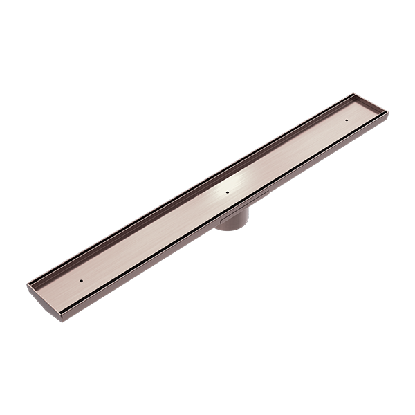 Nero Tile Insert V Channel Floor Grate 80mm Outlet with Hole Saw