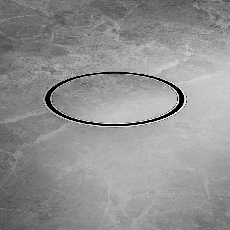 Nero 130MM Round Tile Insert Floor Waste 80MM Outlet