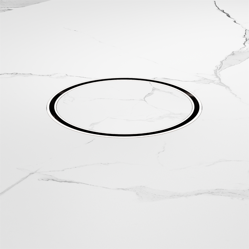 Nero 130MM Round Tile Insert Floor Waste 80MM Outlet
