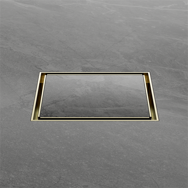 Nero 100mm Square Tile Insert Floor Waste 80mm Outlet