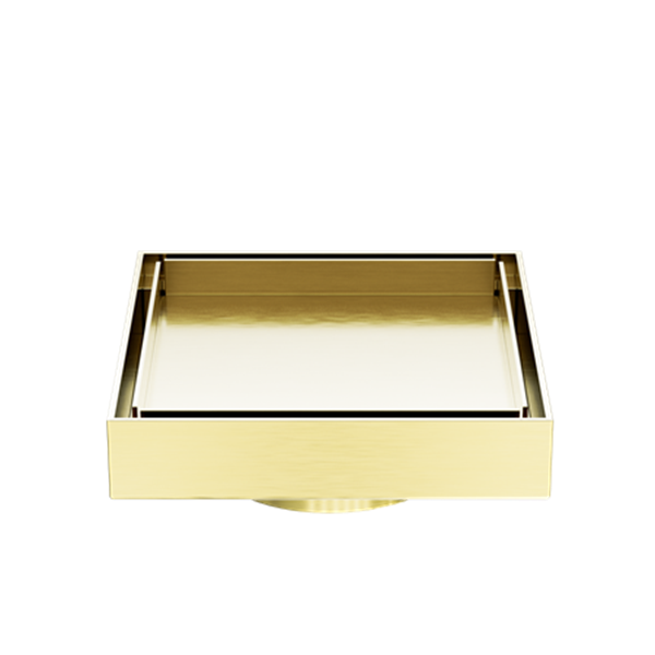 Nero 130MM Square Tile Insert Floor Waste 80MM Outlet