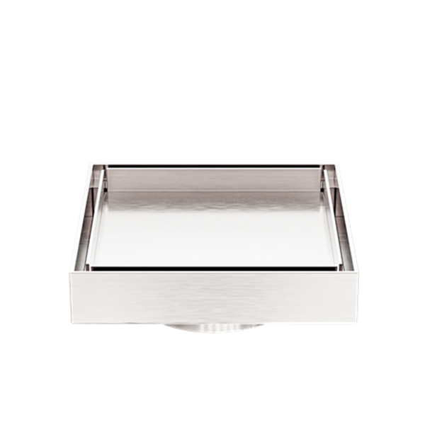 Nero 100mm Square Tile Insert Floor Waste 80mm Outlet