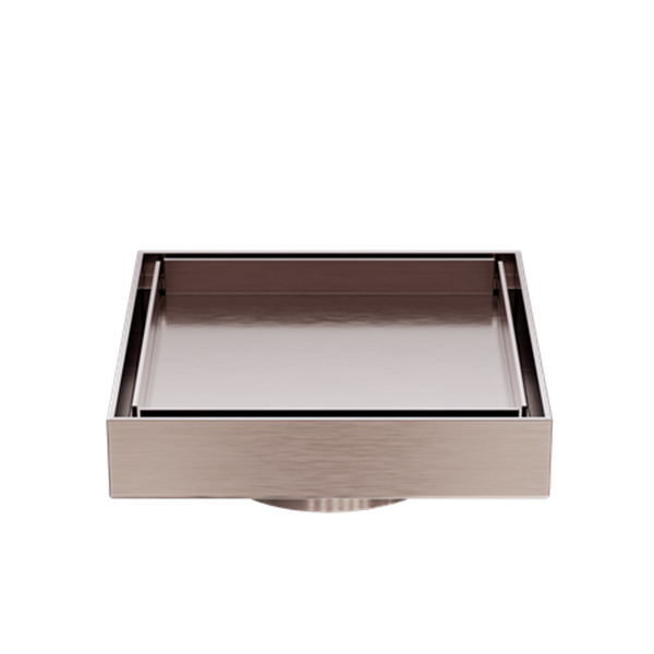 Nero 130MM Square Tile Insert Floor Waste 80MM Outlet