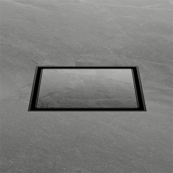 Nero 130MM Square Tile Insert Floor Waste 80MM Outlet
