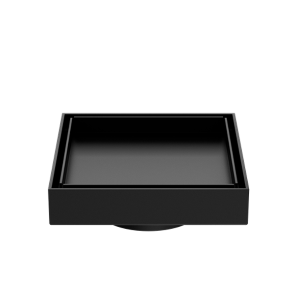 Nero 100mm Square Tile Insert Floor Waste 80mm Outlet