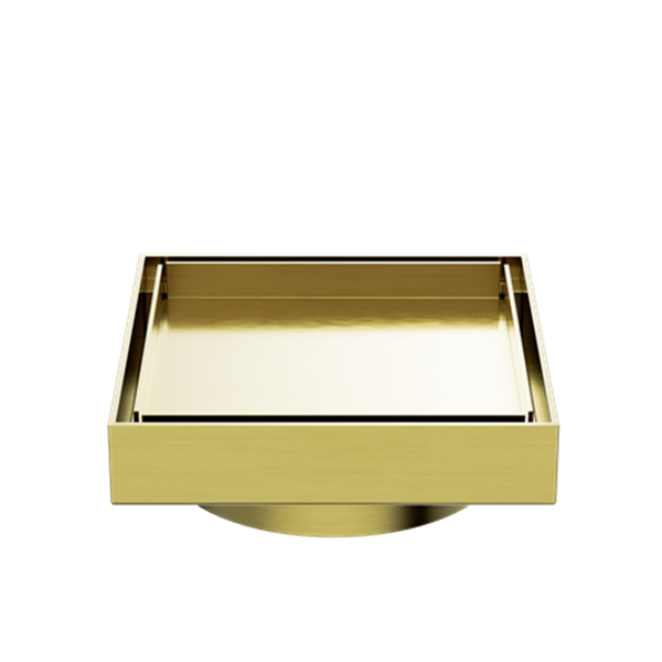 Nero 130MM Square Tile Insert Floor Waste 100MM Outlet