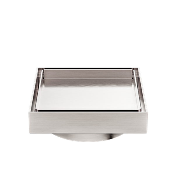 Nero 130MM Square Tile Insert Floor Waste 100MM Outlet